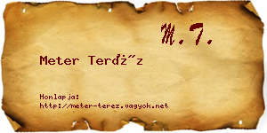 Meter Teréz névjegykártya
